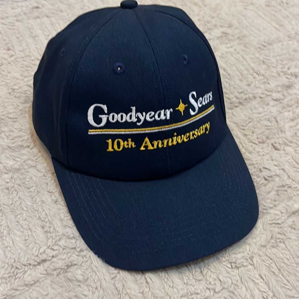 Vintage Goodyear Sears 10th anniversary baseball hat cap - new condition